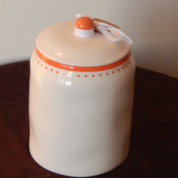 Ray Dunn Disney DUMBO White & Orange Hand Crafted Cookie Jar Canister w/ Lid NWT - Picture 5 of 9